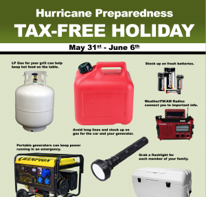 Tax Free Hurricane Supplies